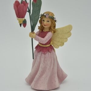 Pink Angel Figurine with Flower